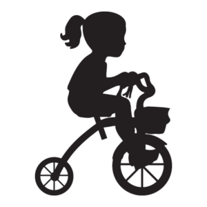 Little Girl Riding Trike Wall Quotes™ Wall Art Decal