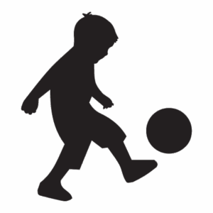 Little Boy Kicking A Ball Wall Quotes™ Wall Art Decal