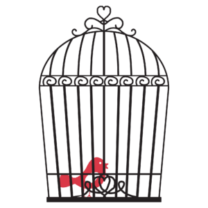 Vintage Bird Cage Wall Quotes™ Wall Art Decal