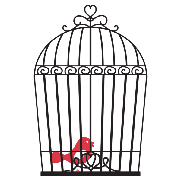 Vintage Bird Cage Wall Quotes™ Wall Art Decal