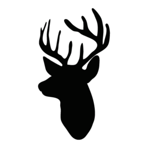 Deer Head Silhouette II Wall Quotes™ Wall Art Decal