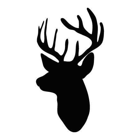 Deer Head Silhouette II Wall Quotes™ Wall Art Decal