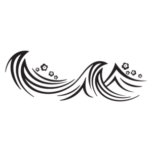 Ocean Waves & Hibiscus Detail Wall Quotes™ Wall Art Decal