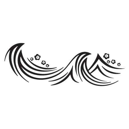 Ocean Waves & Hibiscus Detail Wall Quotes™ Wall Art Decal