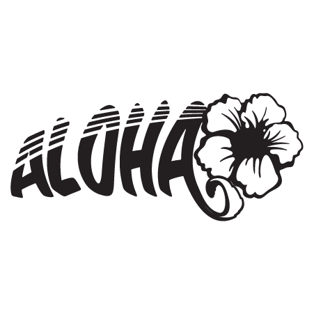 Aloha Hibiscus Wall Quotes™ Wall Art Decal