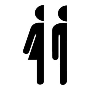 Oversized Bathroom Signs Wall Quotes™ Decal