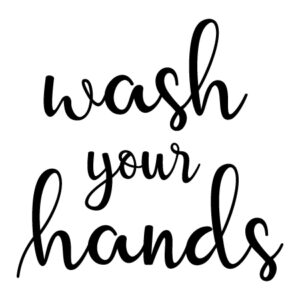Wash Your Hands Block Wall Quotes™ Decal
