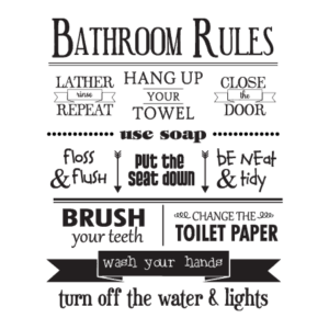 Bathroom Rules Wall Quotes™ Decal