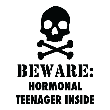 Beware: Hormonal Teenager Wall Quotes™ Decal