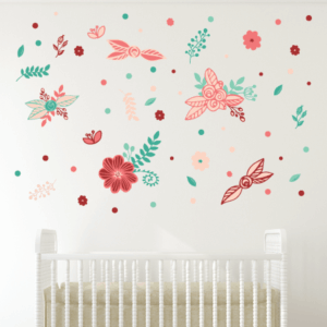 Printed Pink Flowers Wall Quotes™ Wall Art Decal