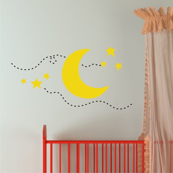Moon and Stars Stitches Wall Quotes™ Wall Art Decal