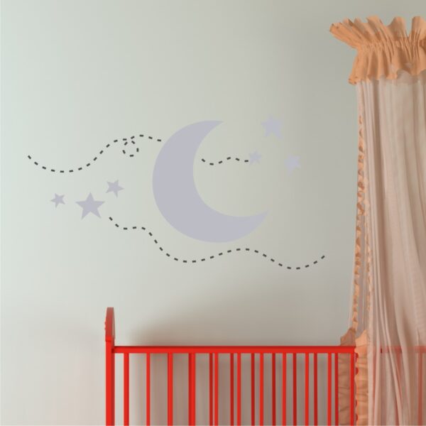 Moon and Stars Stitches Wall Quotes™ Wall Art Decal
