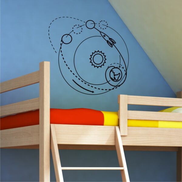 Rocket In Orbit Wall Quotes™ Wall Art Decal