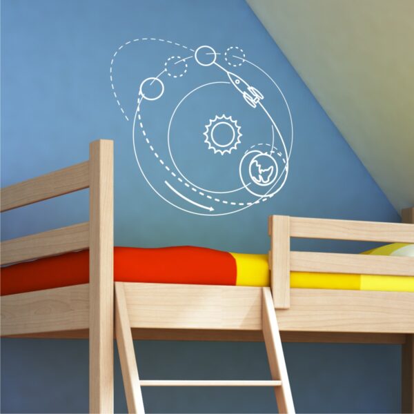 Rocket In Orbit Wall Quotes™ Wall Art Decal