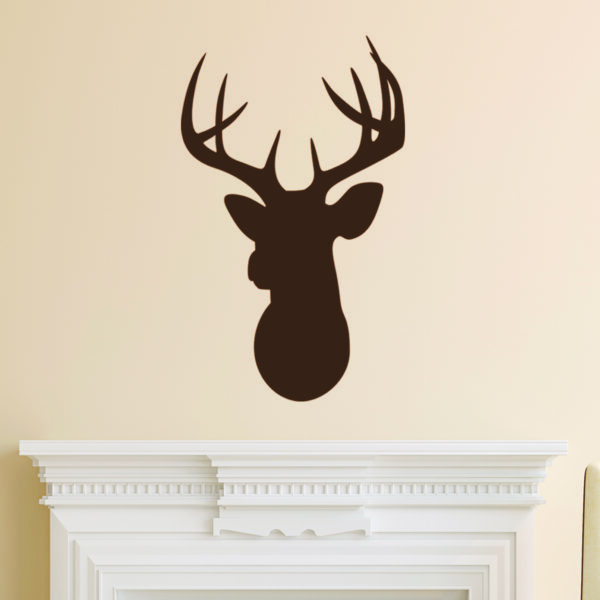 Deer Head Silhouette Wall Quotes™ Wall Art Decal