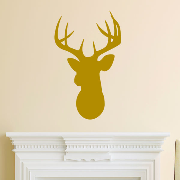 Deer Head Silhouette Wall Quotes™ Wall Art Decal