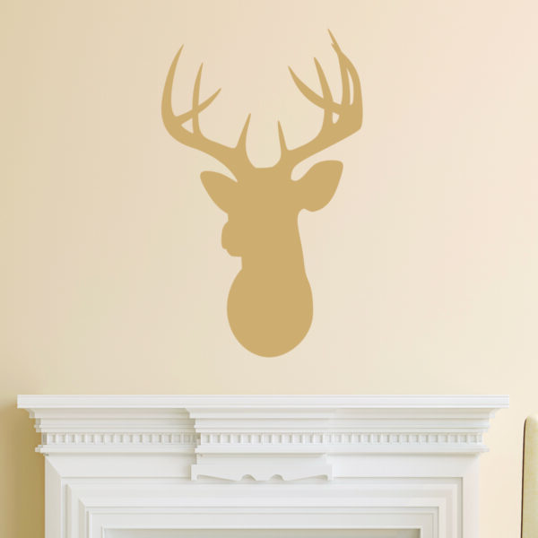 Deer Head Silhouette Wall Quotes™ Wall Art Decal