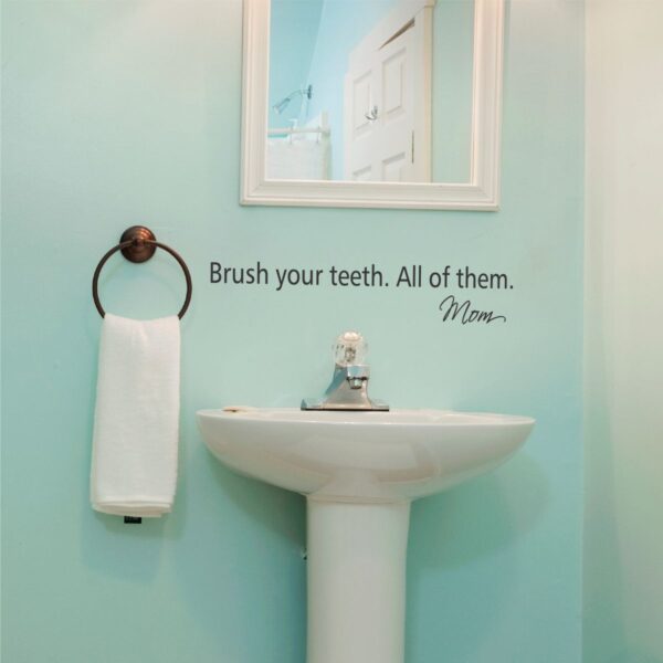 Brush Your Teeth Wall Quotes™ Decal