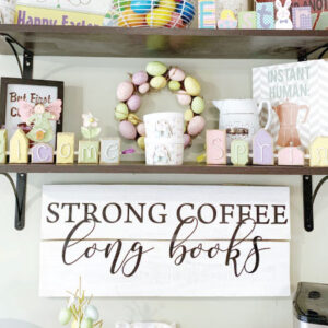 Strong Coffee Long Books Wall Quotes™ Decal
