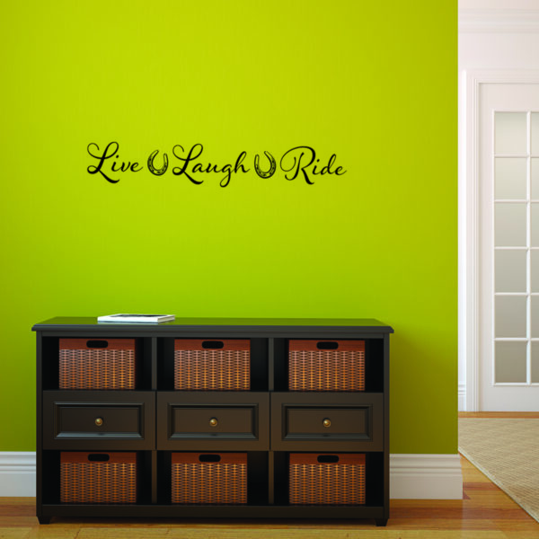 Live, Laugh, Ride Wall Quotes™ Decal