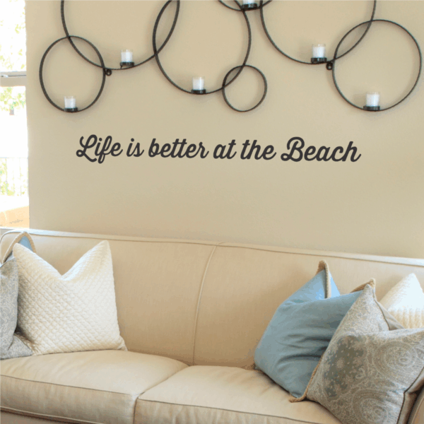 Retro Better At The Beach Wall Quotes™ Decal