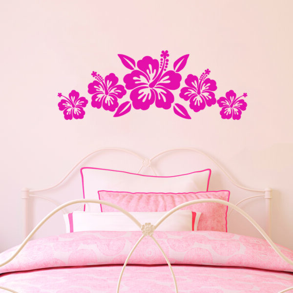 Hibiscus Headboard Wall Quotes™ Decal