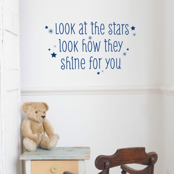 Look At The Stars Wall Quotes™ Decal