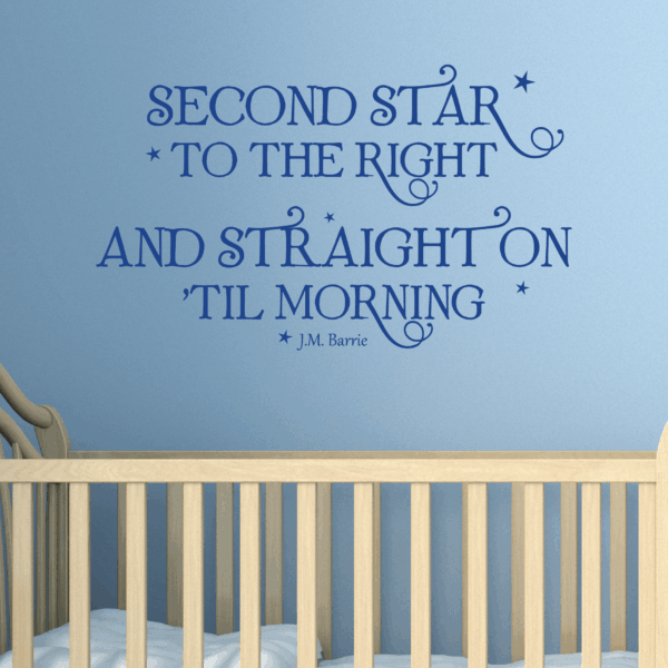 Second Star to the Right Whimsical Wall Quotes™ Decal