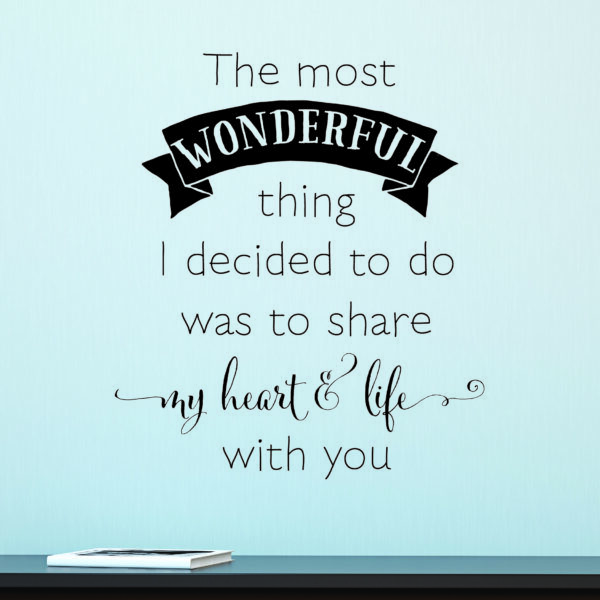 Share My heart & Life Wall Quotes™ Decal