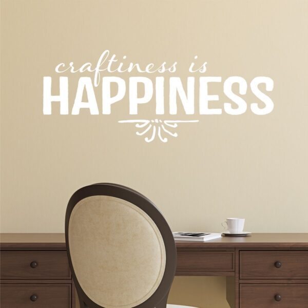 Craftiness is Happiness Handlettered  Wall Quotes™ Decal