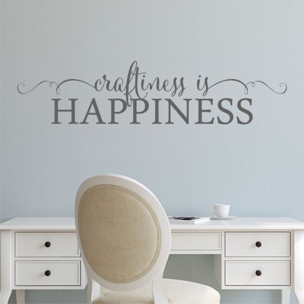Craftiness is Happiness Swirls Wall Quotes™ Decal