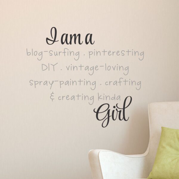 I'm A Crafty Girl Wall Quotes™ Decal
