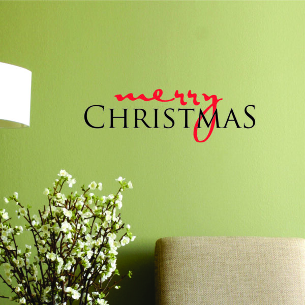 Merry Christmas Script and Serif Wall Quotes™ Decal