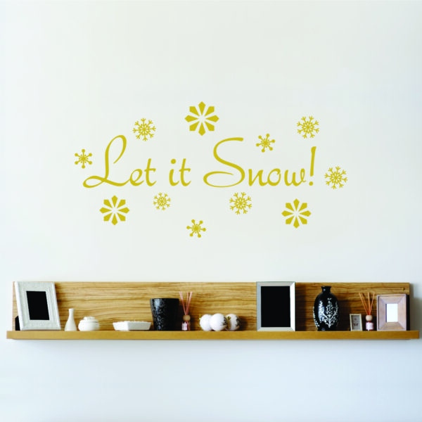 Let It Snow Script Wall Quotes™ Decal