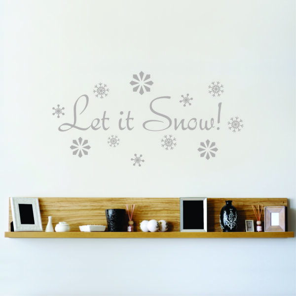 Let It Snow Script Wall Quotes™ Decal
