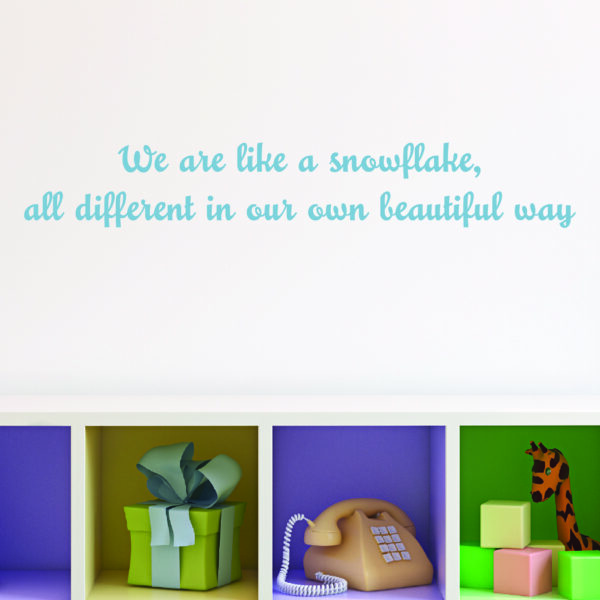 Like A Snowflake Wall Quotes™ Decal