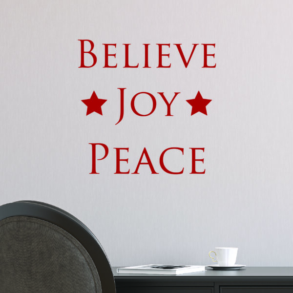 Believe Joy Peace Wall Quotes™ Decal