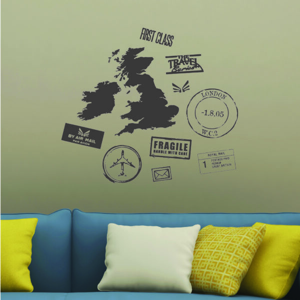 UK and Ireland Postmark Wall Quotes™ Wall Art Decal