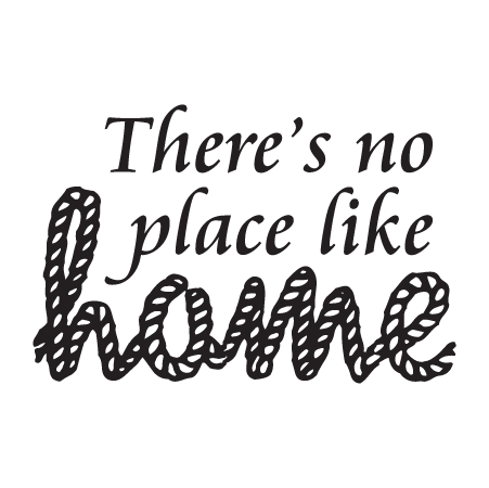 No Place Like Home Rope Wall Quotes™ Decal