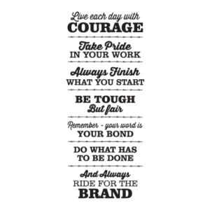 Code of the West Tall Wall Quotes™ Decal