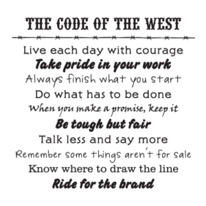 Code of the West Wall Quotes™ Decal
