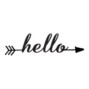 Hello Arrow Wall Quotes™ Decal