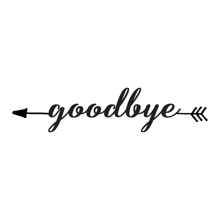 Goodbye Arrow Wall Quotes™ Decal