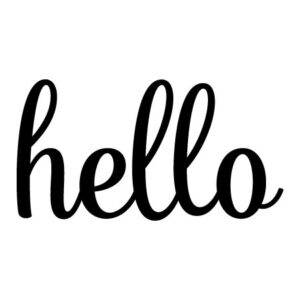 Oversized Hello Script Wall Quotes™ Decal