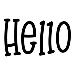 Oversized Hello Print Wall Quotes™ Decal
