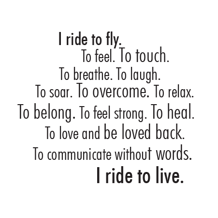 I Ride to Live Wall Quotes™ Decal