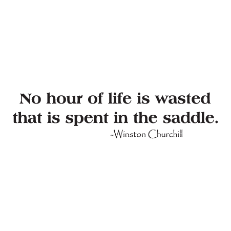 Hour Spent in the Saddle Wall Quotes™ Decal