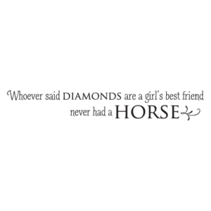 Horse is Girl's Best Friend Wall Quotes™ Decal