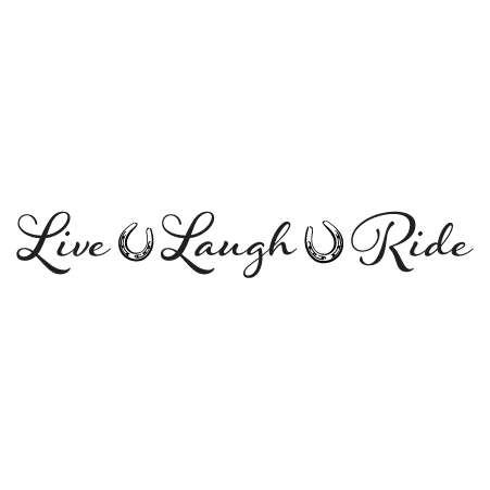 Live, Laugh, Ride Wall Quotes™ Decal