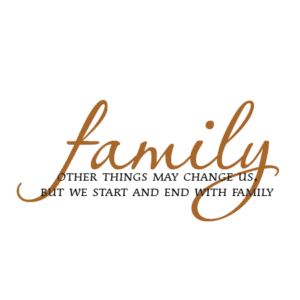Start And End With Family Classical Wall Quotes™ Decal